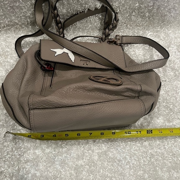 Tory Burch Half Moon Satchel Leather Handbag - Picture 12 of 14